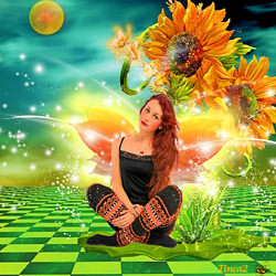 Jigsaw puzzle: Fairy of sunflowers