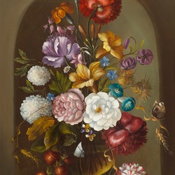 Jigsaw puzzle: Bouquet in a glass vase