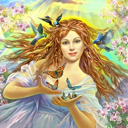 Jigsaw puzzle: Fairy of spring