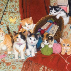 Jigsaw puzzle: Toys for kittens