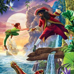 Jigsaw puzzle: Peter Pan and Captain Hook