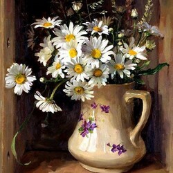 Jigsaw puzzle: Chamomile in a jug