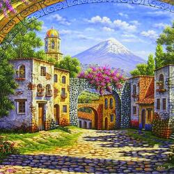 Jigsaw puzzle: Blooming arch