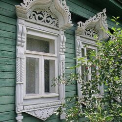 Jigsaw puzzle: Wooden lace of Russian houses
