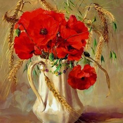 Jigsaw puzzle: Poppies with ears