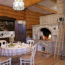 Jigsaw puzzle: Russian stove in the interior