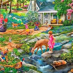 Jigsaw puzzle: By the stream