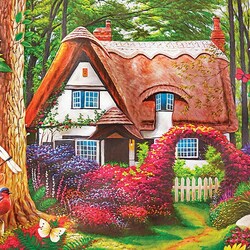 Jigsaw puzzle: Cottage in the forest