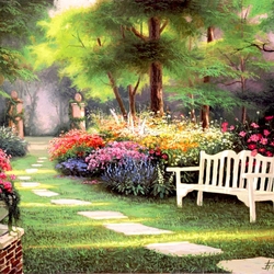 Jigsaw puzzle: Park bench