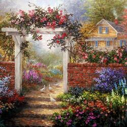 Jigsaw puzzle: Blooming garden