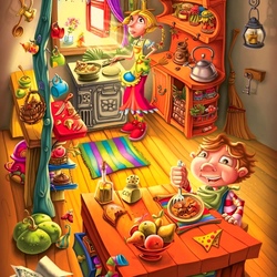 Jigsaw puzzle: Fun kitchen