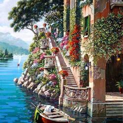 Jigsaw puzzle: Villa on Lake Como