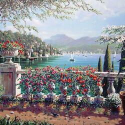 Jigsaw puzzle: Terrace at Bellagio