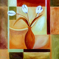 Jigsaw puzzle: White tulips