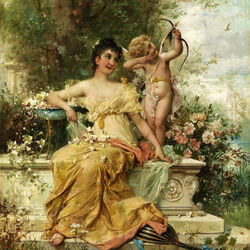 Jigsaw puzzle: Flora and cupid