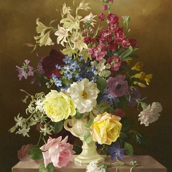 Jigsaw puzzle: Bouquet in a terracotta vase