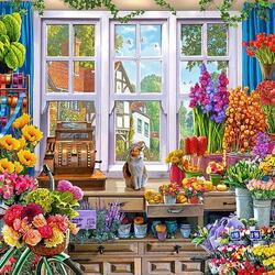 Jigsaw puzzle: Flower shop