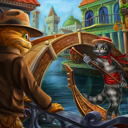 Jigsaw puzzle: Cats in Venice