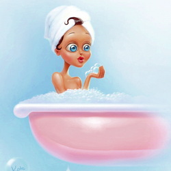 Jigsaw puzzle: Time for a bubble bath