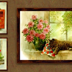 Jigsaw puzzle: Cats on the windows