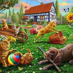 Jigsaw puzzle: Puppies and kittens