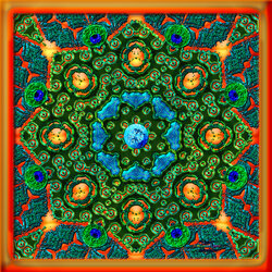 Jigsaw puzzle: Neon Peacock Kaleidoscope