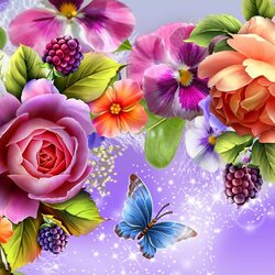 Jigsaw puzzle: Wreath of flowers