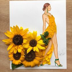 Jigsaw puzzle: Sunflower dress