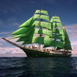 Jigsaw puzzle: Green sails