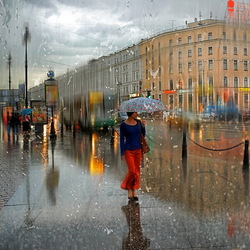Jigsaw puzzle: Summer rain in St. Petersburg