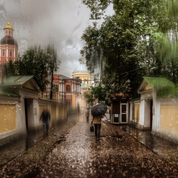 Jigsaw puzzle: Rain in St. Petersburg