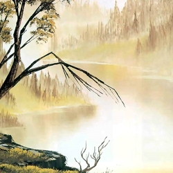Jigsaw puzzle: Fog over the river