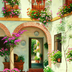 Jigsaw puzzle: Andalusian courtyard