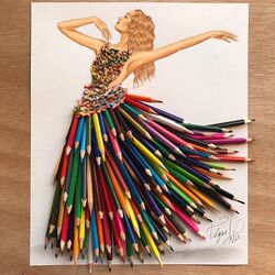 Jigsaw puzzle: Made from colored pencils