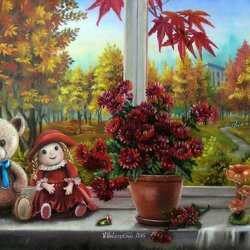 Jigsaw puzzle: Autumn outside the window