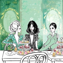 Jigsaw puzzle: Lady at tea party