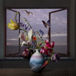 Jigsaw puzzle: Bouquet in the window