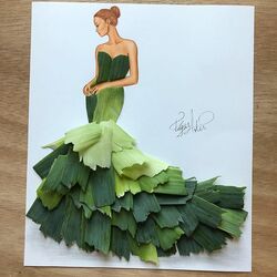Jigsaw puzzle: Dress made from leeks