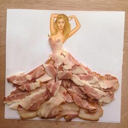 Jigsaw puzzle: Bacon dress