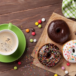 Jigsaw puzzle: Coffee and donuts