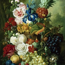 Jigsaw puzzle: Bouquet of flowers with pineapple