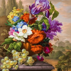 Jigsaw puzzle: Bouquet with iris
