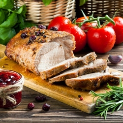 Jigsaw puzzle: Pork with cranberries and rosemary