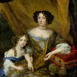 Jigsaw puzzle: Portrait of a noble lady with her daughter