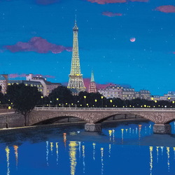 Jigsaw puzzle: Night over Paris