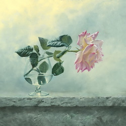 Jigsaw puzzle: Rose in a glass