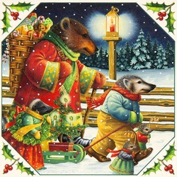 Jigsaw puzzle: Christmas in the forest