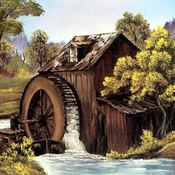 Jigsaw puzzle: Old water mill