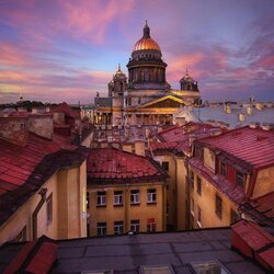 Jigsaw puzzle: Petersburg roofs
