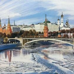 Jigsaw puzzle: Early spring in Moscow